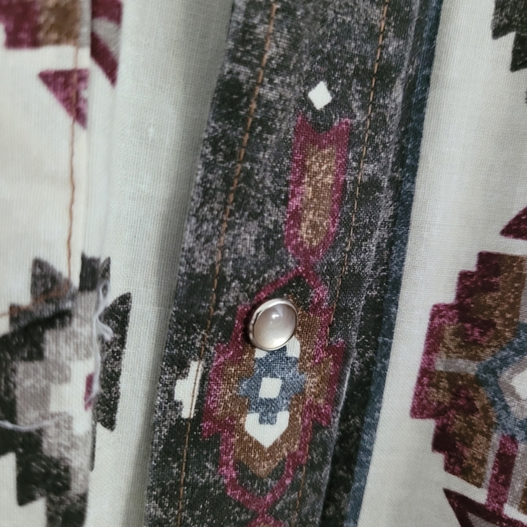 Men 16 -34 Panhandle Slim Brown Aztec Western Snap Longsleeves Button Up shirt - Picture 2 of 9